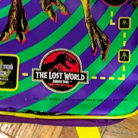 NWT 1996 Jurassic Park: The Lost World Vibrant Vintage Backpack - Picture 4 of 4